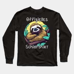 Offizielles Schlafshirt Faultier Long Sleeve T-Shirt